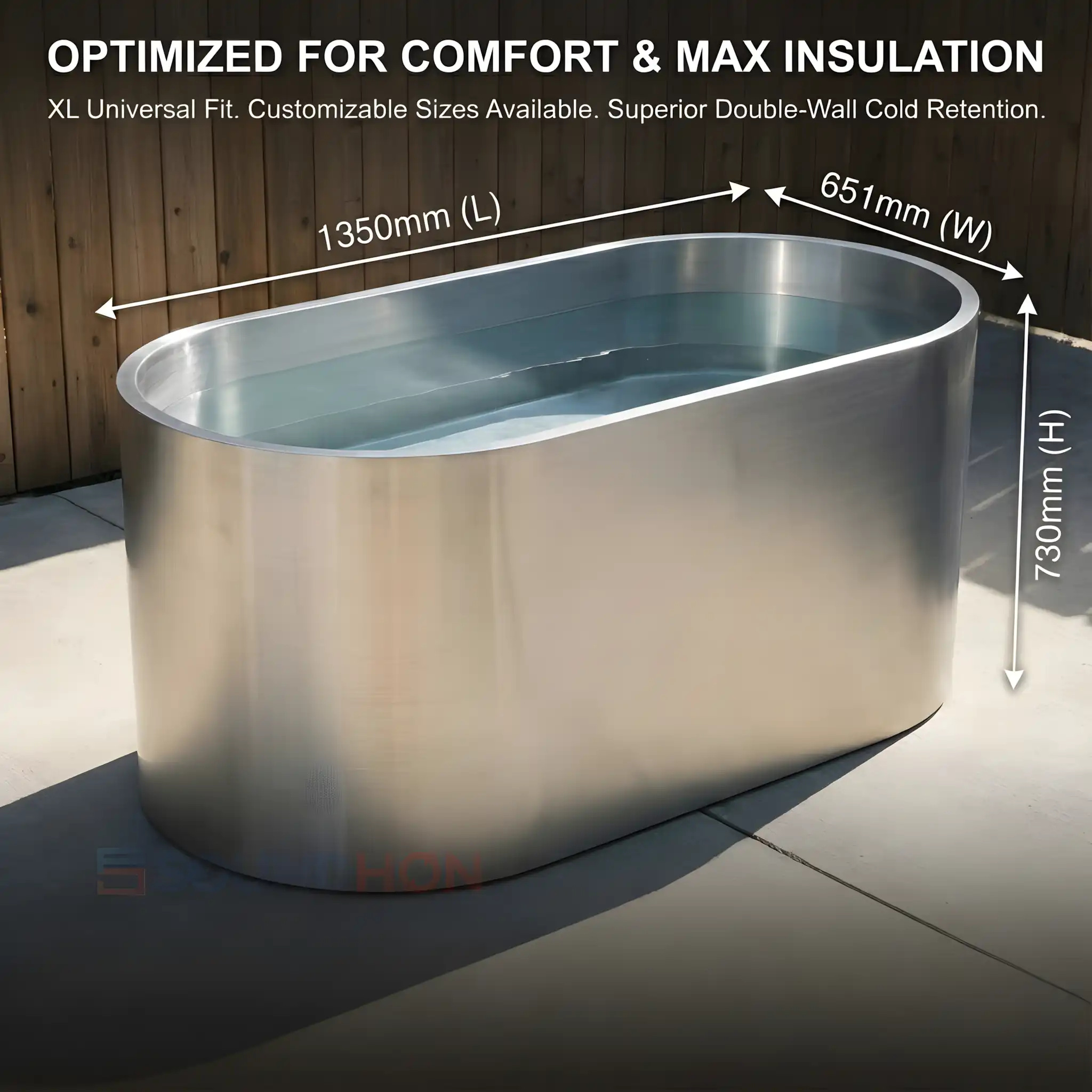 プレミアムマリングレード316ステンレス鋼製アイスバス浴槽、 - Spa Wellness Usa のレビューと価格